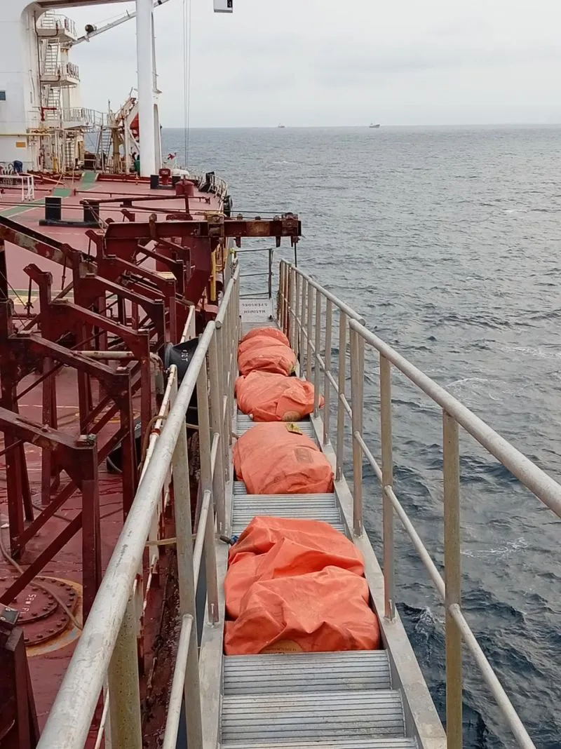 Load testing of all lifting equipment on board